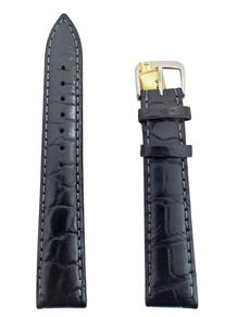 Ремень для часов, Orlando Kroko, нат.крокодил, черный, 18 мм Di-modell 3563374