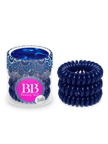 Резинка-спиралька для волос темно-синяя, 3 шт. Beauty Bar 2884417