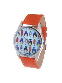Часы Пингвины и эскимо (оранжевый) Арт. Color-61 Mitya Veselkov 2380550
