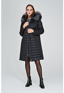 Утепленное пальто с отделкой мехом лисы LAURA BIANCA 317357