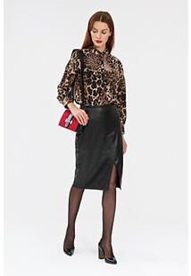 Блузка с леопардовым принтом La Reine Blanche 311988