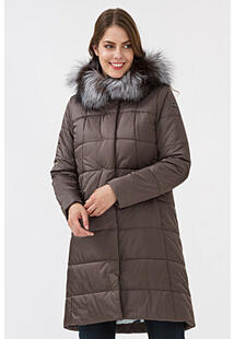 Утепленное пальто с отделкой мехом лисы LAURA BIANCA 310873