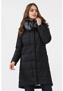 Утепленное пальто с отделкой мехом лисы LAURA BIANCA 309208