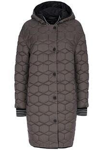 Утепленное пальто с отделкой трикотажем LAURA BIANCA 307723