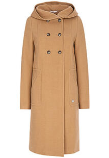 Двубортное пальто с капюшоном ELEMA 307225