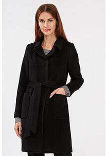 Полушерстяное пальто с поясом La Reine Blanche 307240
