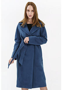Синее пальто с поясом La Reine Blanche 307244