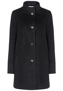 Черное шерстяное пальто ELEMA 293383