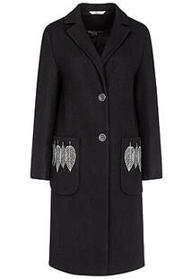 Шерстяное пальто с вышивкой ELEMA 293377