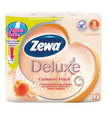 Туалетная бумага Zewa 2-х слойная персик Delux, 4 шт 710569