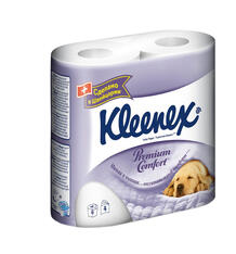 Туалетная бумага Kleenex 4-х слойная Премиум Комофрт, 4 шт 2884101