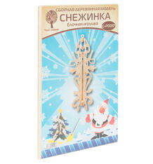 Деревянный конструктор Wooden Toys Елочная игрушка Снежинка 7 2959397