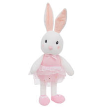 Мягкая игрушка Игруша Заяц в розовом платье 40 см 12000412