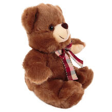 Мягкая игрушка Игруша Медведь с бантом 20 см цвет: коричневый 12000388