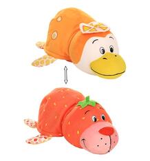 Игрушка-вывернушка 1Toy Ням-Ням Морской котик-Пингвинчик 40 см цвет: розовый/оранжевый 10174893