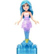 Кукла Mega Bloks Барби с голубыми волосами в фиолетовом топе, 6 дет. 7 см 5432911