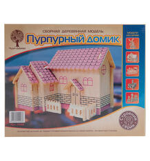 Деревянный конструктор Wooden Toys Пурпурный домик 2959139