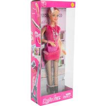 Кукла Defa Модница в розовом платье 28 см 9855777