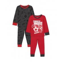 Пижама "Футбол", 2 шт., серый, красный MOTHERCARE 629029