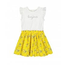 Платье с имитацией футболки и юбки, белый и желтый MOTHERCARE 616864
