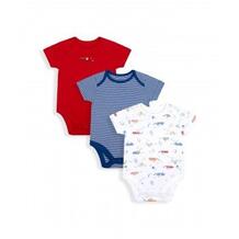 Боди "Машинки", 3 шт., красный, синий, белый MOTHERCARE 630070