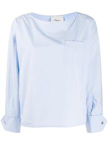 блузка с длинными рукавами и накладным карманом 3.1 PHILLIP LIM 1542371054