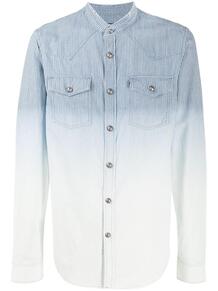 джинсовая рубашка с эффектом градиента BALMAIN 150917615249