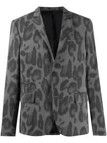 поплиновый пиджак с леопардовым принтом Stella Mccartney 151638755350