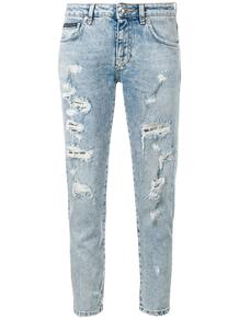 джинсы узкого кроя с прорванными деталями PHILIPP PLEIN 134645925148