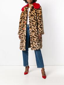 contrast-collar leopard-print coat Dolce&Gabbana 131430785250