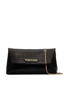 клатч с тиснением под кожу крокодила Tom Ford 15429635636363633263