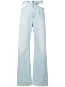 широкие джинсы с прорезями MAISON MARGIELA 133079085250