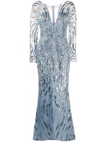 платье с пайетками и V-образным вырезом ZUHAIR MURAD 150849885156