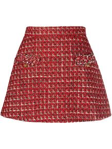твидовая юбка-шорты Rockstud с завышенной талией Valentino 162281685250