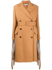 двубортное пальто с бахромой Stella Mccartney 158310695156