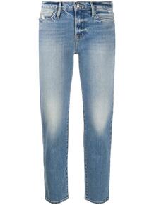 укороченные джинсы с эффектом потертости FRAME 154097435057