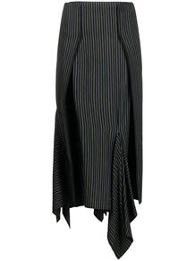 полосатая юбка миди асимметричного кроя MM6 Maison Margiela 161589815154