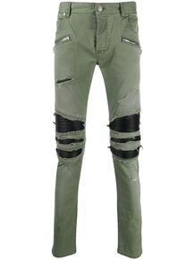 брюки кроя слим с эффектом потертости BALMAIN 146825695149