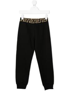брюки с логотипом на поясе Versace Kids 155132834952