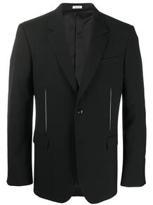 однобортный пиджак с контрастными вставками Alexander McQueen 155076295348