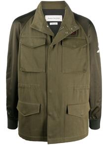 куртка в стиле милитари с нашивкой-логотипом Alexander McQueen 155140845348