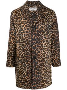пальто с леопардовым принтом Yves Saint Laurent 152222255350