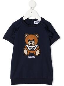 платье с нашивкой Teddy Bear в технике кроше Moschino kids 1645282057454950
