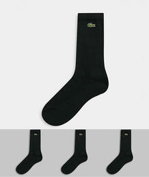 Комплект из трех пар черных носков -Черный цвет Lacoste 10355634