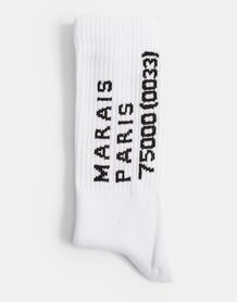 Белые носки с принтом "Paris" -Белый Topman 11870522