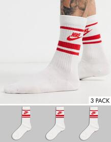 Набор из 3 пар белых носков с красным логотипом -Белый Nike 109953343