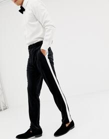 Черные брюки скинни под смокинг -Черный ASOS DESIGN 7598007