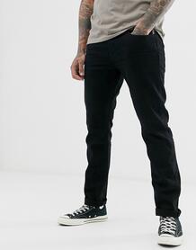 Черные джинсы слим с выбеленным эффектом -Черный EDC by Esprit 7931433