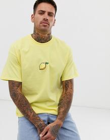Oversize-футболка с вышитым лимоном -Желтый New Love Club 8408586