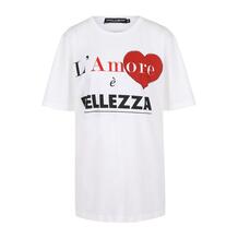Хлопковая футболка свободного кроя с принтом Dolce&Gabbana 2727648